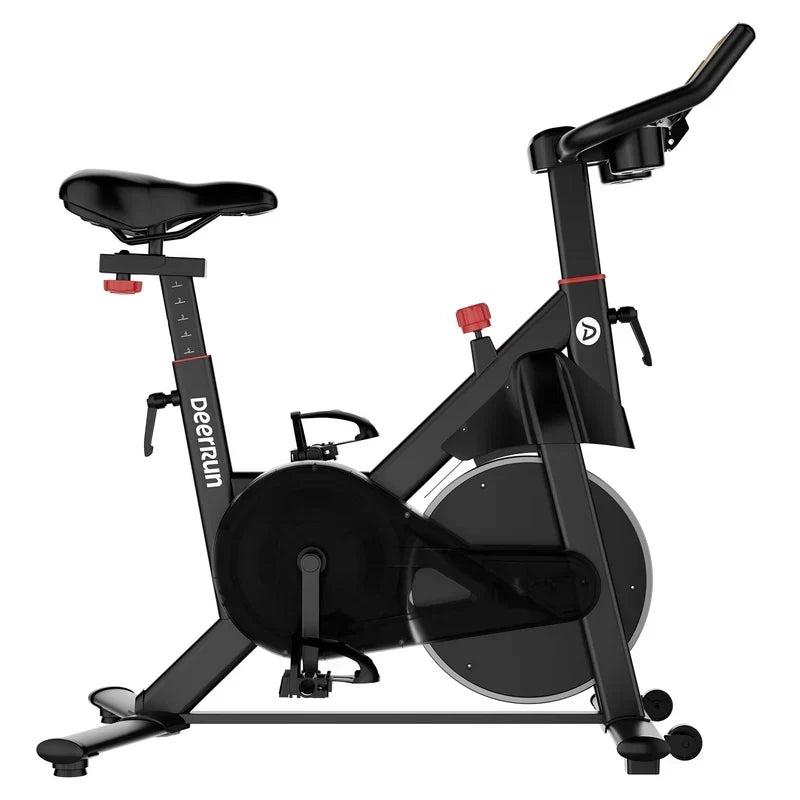 DeerRun S500 Pro King Size Indoor Exercise Bike for Tall Riders 32 Magnetic Adjustable Resistance, LED Screen