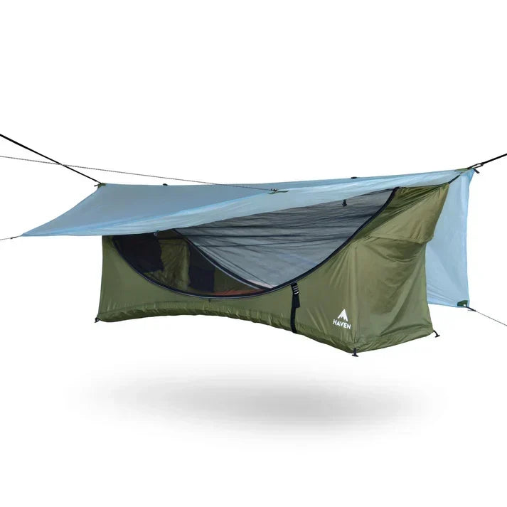 Haven Lay Flat Hammock Tent Waterproof Camping Hammock with Mosquito Net, Insulated Pad and Rainfly - Haven Tent, Haven XL, Haven Safari