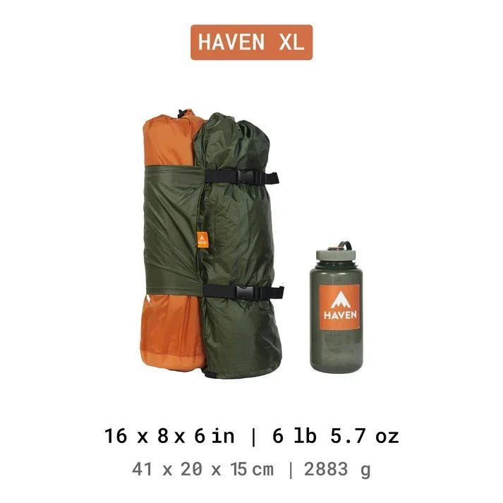 Haven Lay Flat Hammock Tent Waterproof Camping Hammock with Mosquito Net, Insulated Pad and Rainfly - Haven Tent, Haven XL, Haven Safari