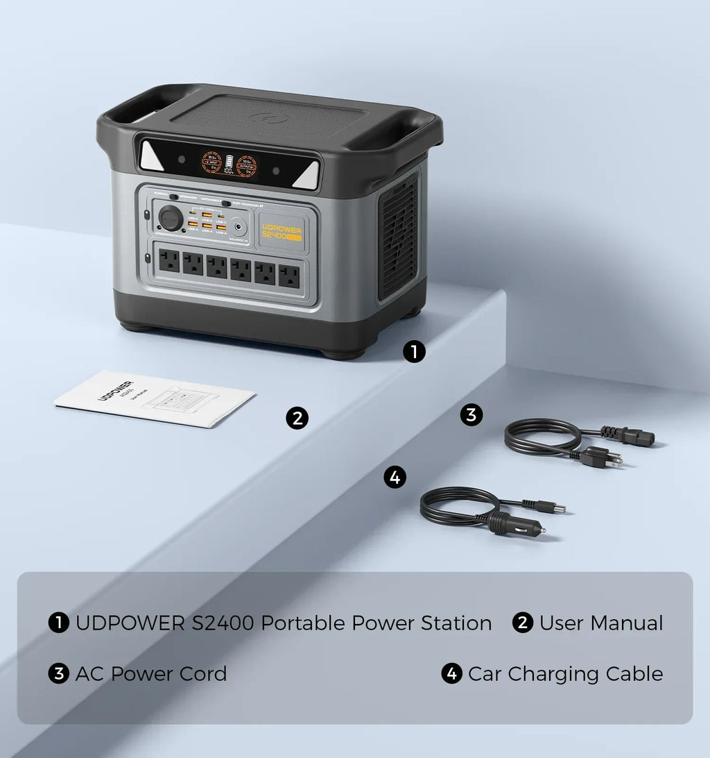 UDPOWER S2400 Portable Power Station - 2083Wh | 3000W Surge