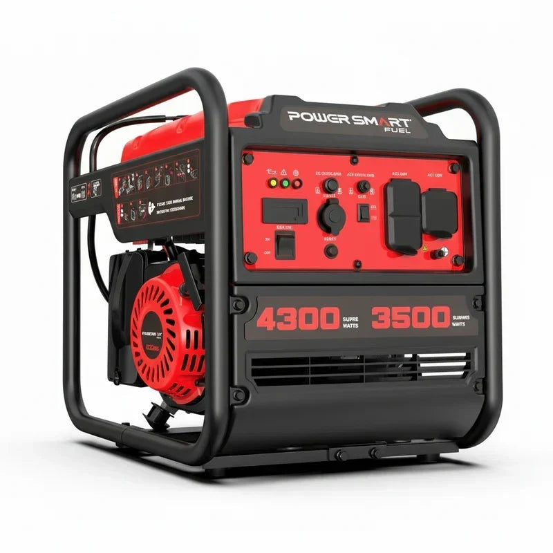 PowerSmart 4300-Watt Portable Generator with Inverter Technology, 3500W Rated, 223cc 4-Stroke Gas Powered Engine, 30 Amp for Home Backup, Camping