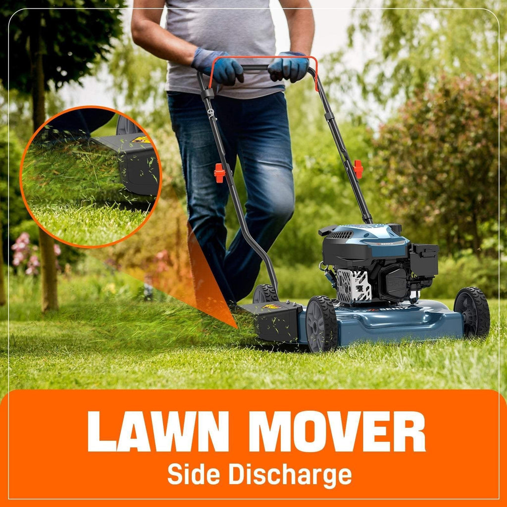 Senix 20 in 144cc 4-Cycle Gas Push Lawn Mower with Side Discharge LSPG-L4