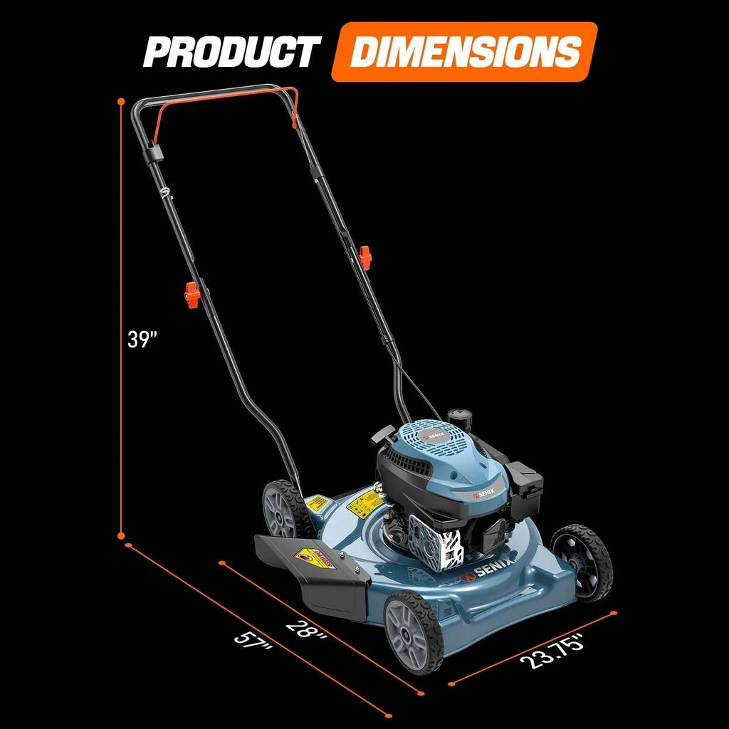 Senix 20 in 144cc 4-Cycle Gas Push Lawn Mower with Side Discharge LSPG-L4