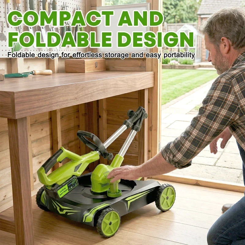 IToolMax 12-Inch Electric Weed Wacker & Eater with Detachable 4-Wheel Base