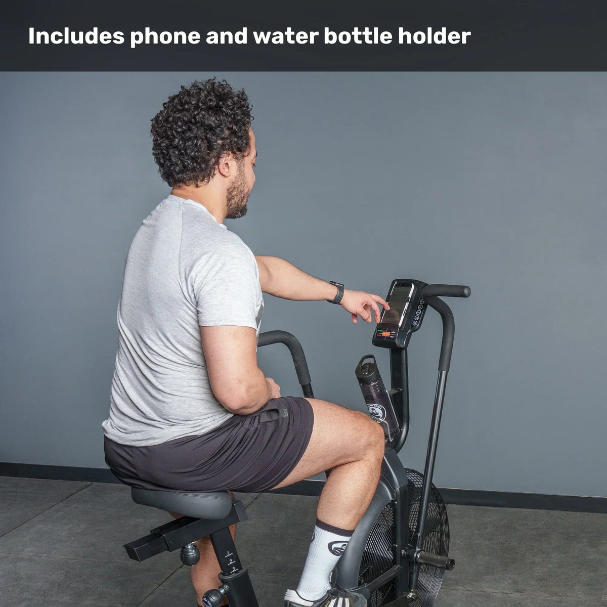 Bells of Steel Residential Air Bike with Wind Guard, Belt-Driven Full Body Fan Bike for Home Gym