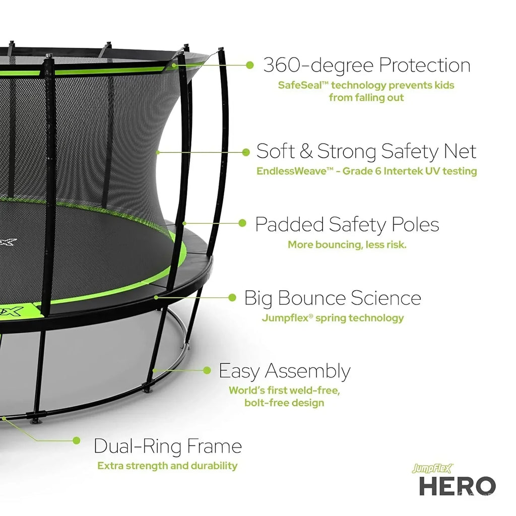 Jumblex Hero 14 ft Trampoline - Play Equipment
