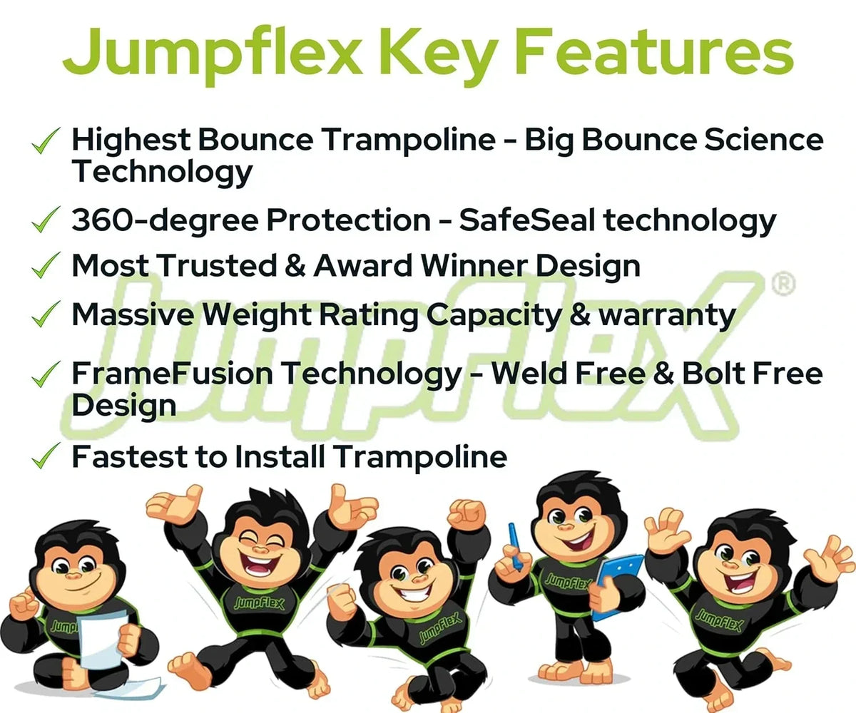 Jumblex Hero 14 ft Trampoline - Play Equipment