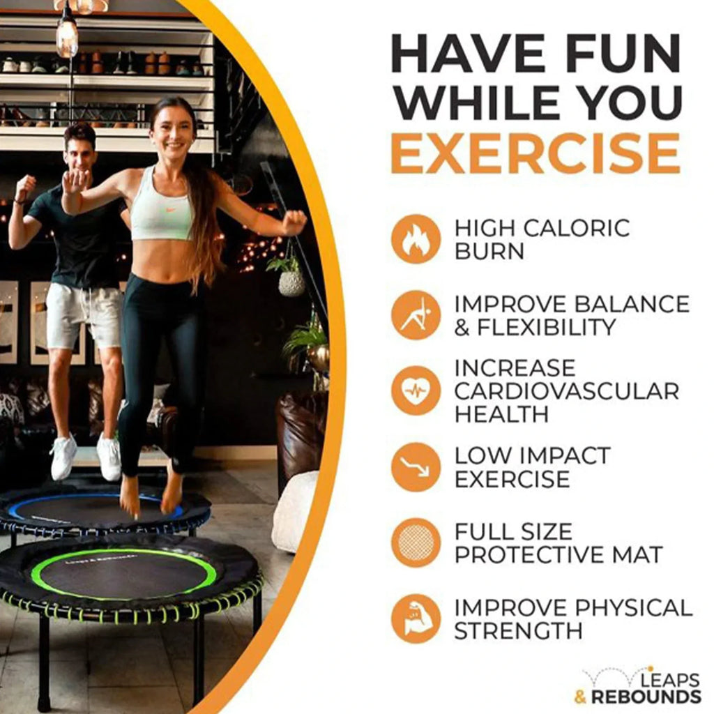The Leaps & ReBounds Fitness Trampoline - Bungee Rebounder