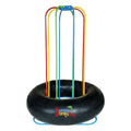 Jungle JumpaRoo - Trampoline/Bounce House-Like Play Set - Indoor/Outdoor Jungle Gym with Welded Swing bar - Large