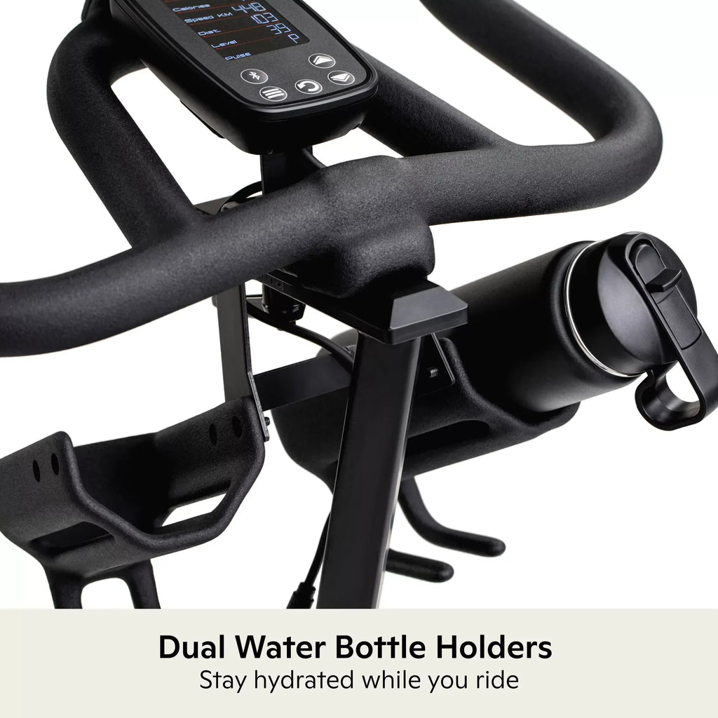 Schwinn IC4 Indoor Cycling Bike with 100 Resistance Levels, Bluetooth Heart Rate Armband, Dual-Sided SPD Pedals, Compatible with Peloton App, Zwift