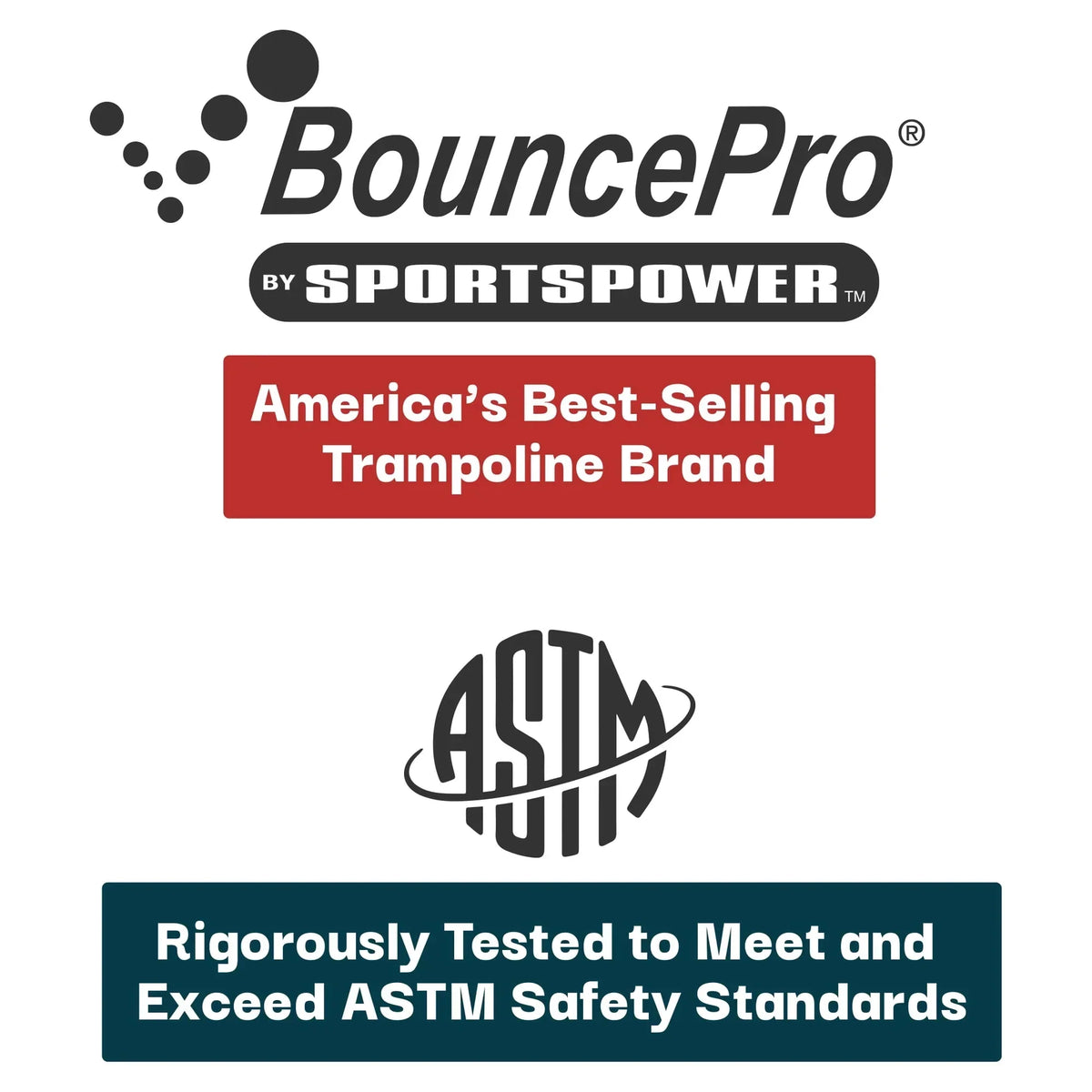 Sportspower Bounce Pro 9 ft x 15 ft Rectangular Trampoline