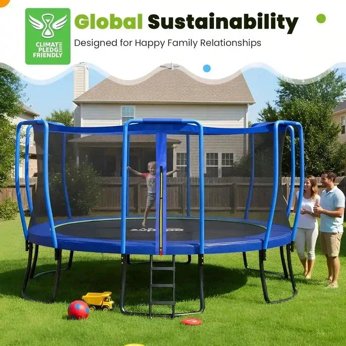 Zupapa 1500LBS Upgraded Trampoline 10-16FT - Play Equipment