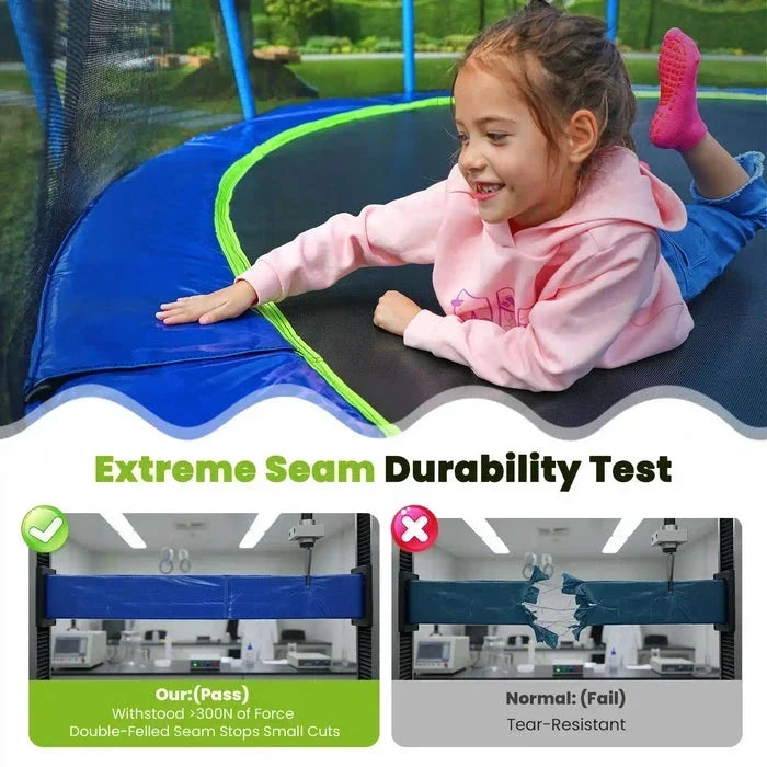 Zupapa 1500LBS Upgraded Trampoline 10-16FT - Play Equipment