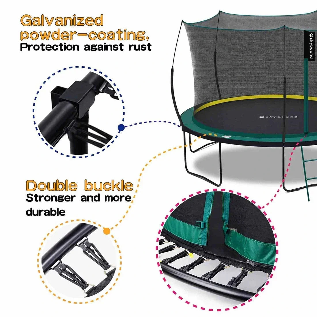 SkyBound Springless Trampoline 12FT - Play Equipment