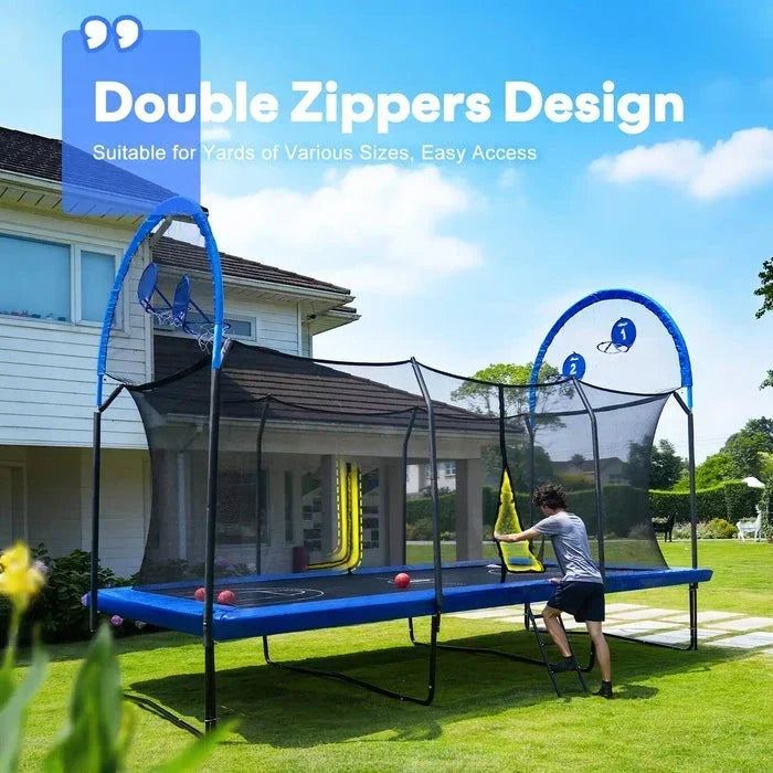 Zupapa 1800LBS/2500LBS Rectangular Trampoline - Play Equipment