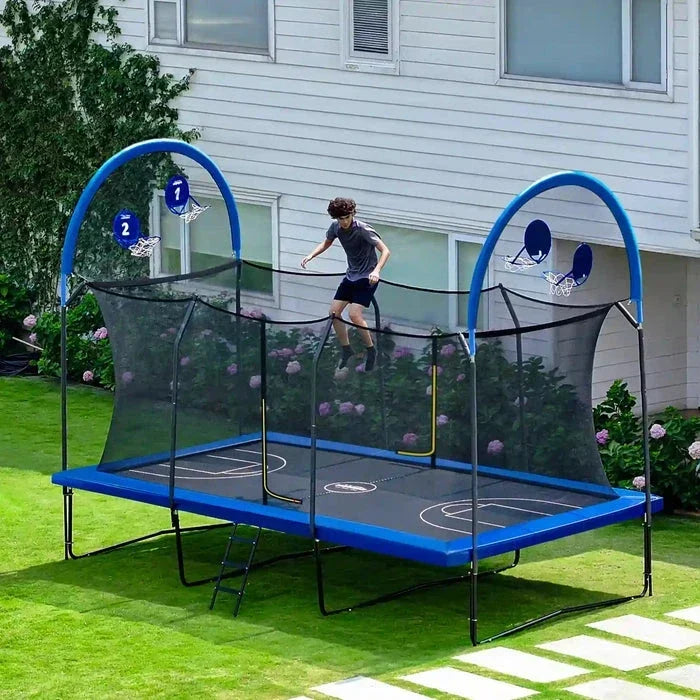 Zupapa 1800LBS/2500LBS Rectangular Trampoline - Play Equipment