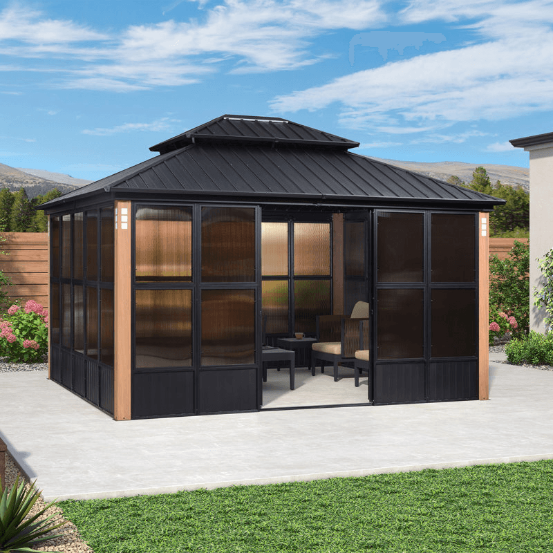 Hard top Aluminum Gazebo 12 ft x 14 ft