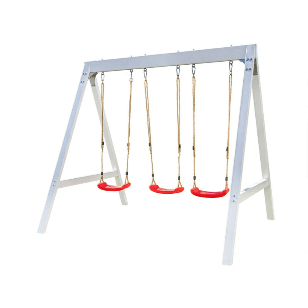 Sports power Vinyl-Covered Wood Swing Set - Classic & Durable for Outdoor Fun
