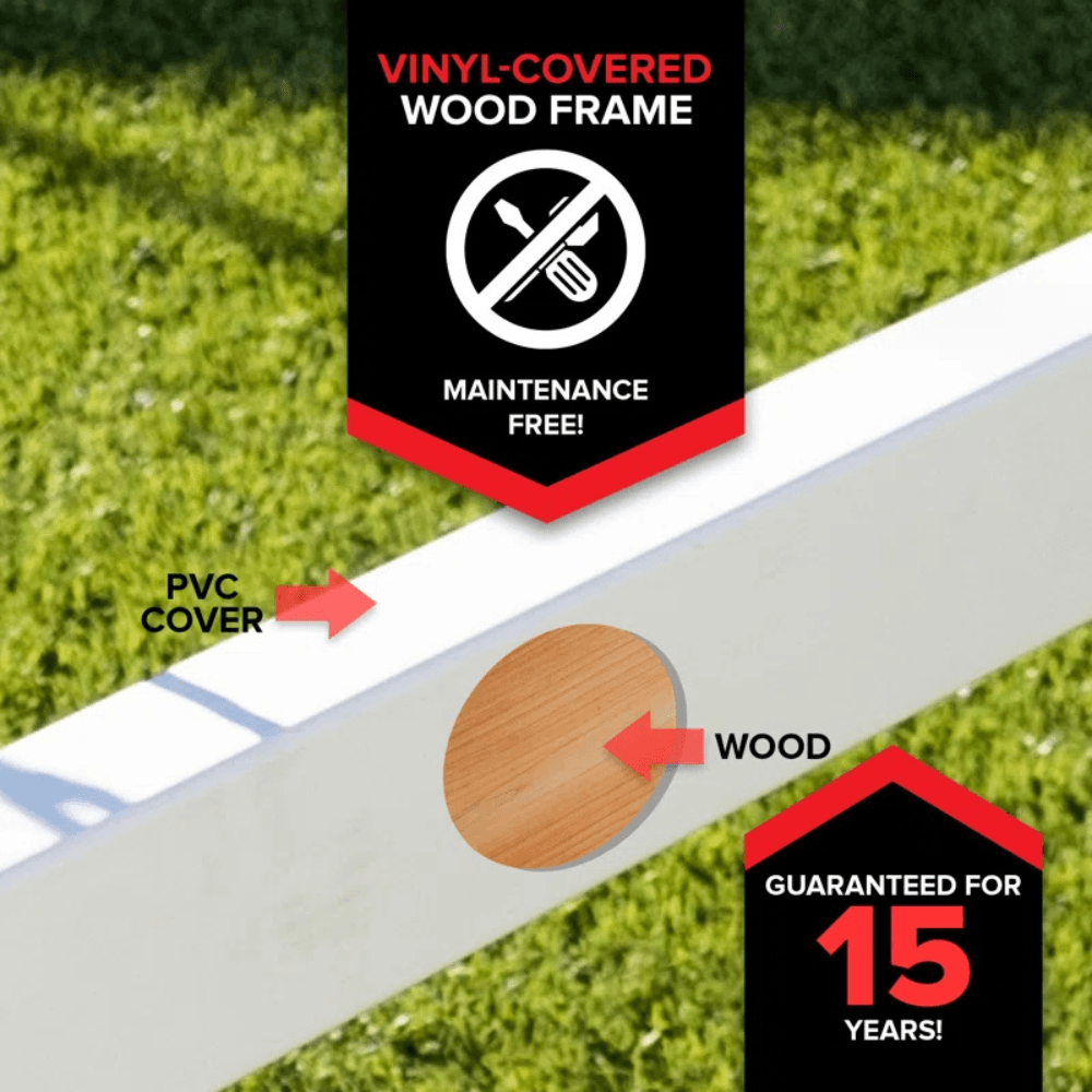Sports power Vinyl-Covered Wood Swing Set - Classic & Durable for Outdoor Fun