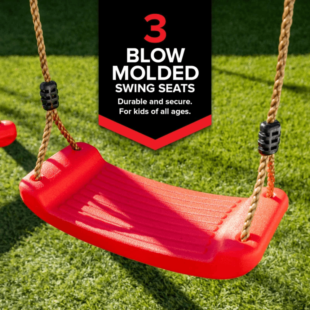 Sports power Vinyl-Covered Wood Swing Set - Classic & Durable for Outdoor Fun