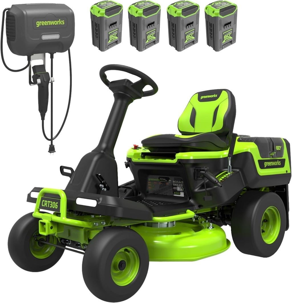 Greenworks 60V 30" CrossoverT Riding Lawn Tractor with 8.0 Ah