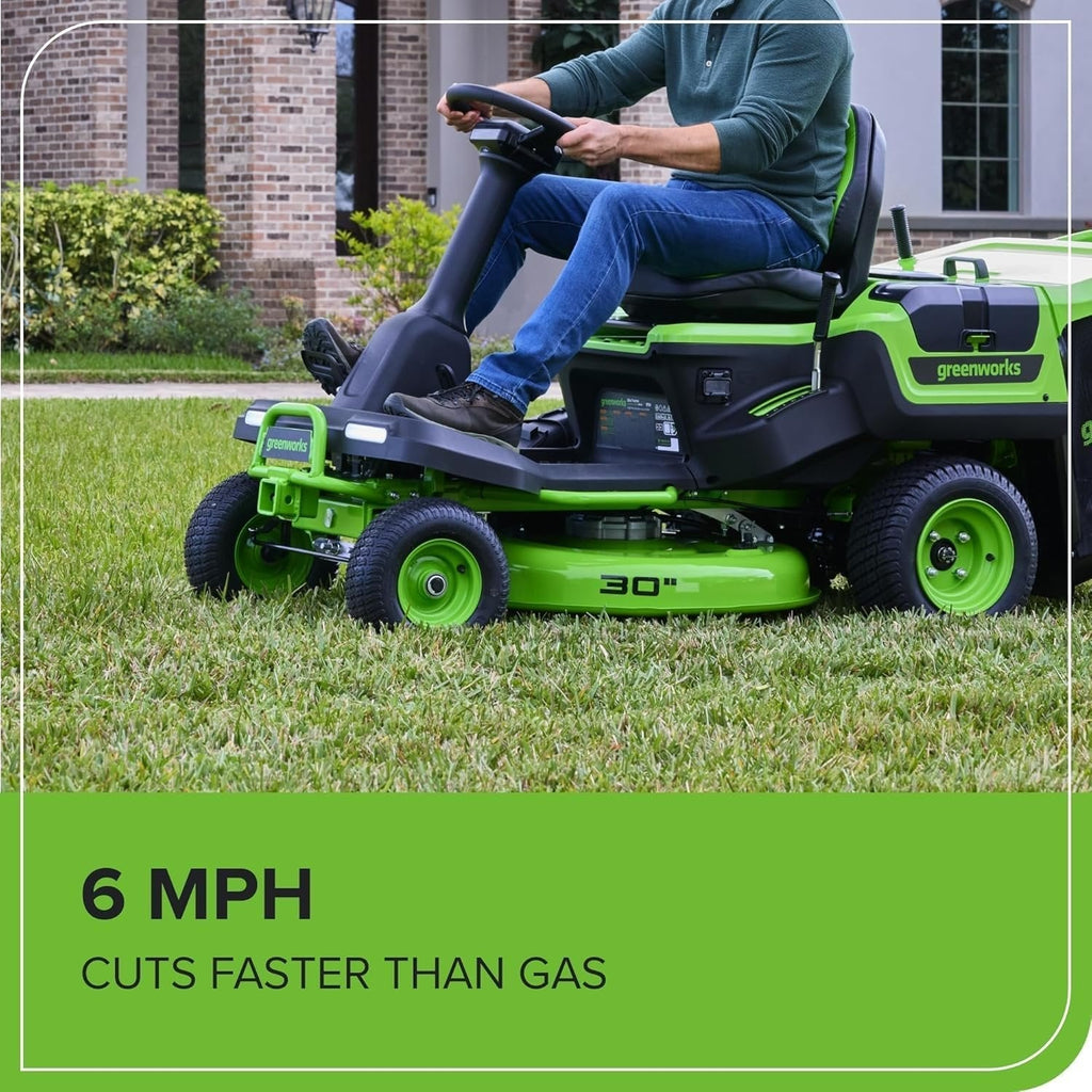 Greenworks 60V 30" CrossoverT Riding Lawn Tractor with 8.0 Ah