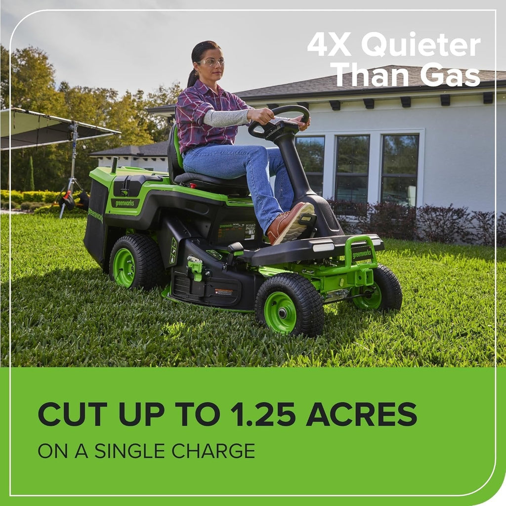 Greenworks 60V 30" CrossoverT Riding Lawn Tractor with 8.0 Ah