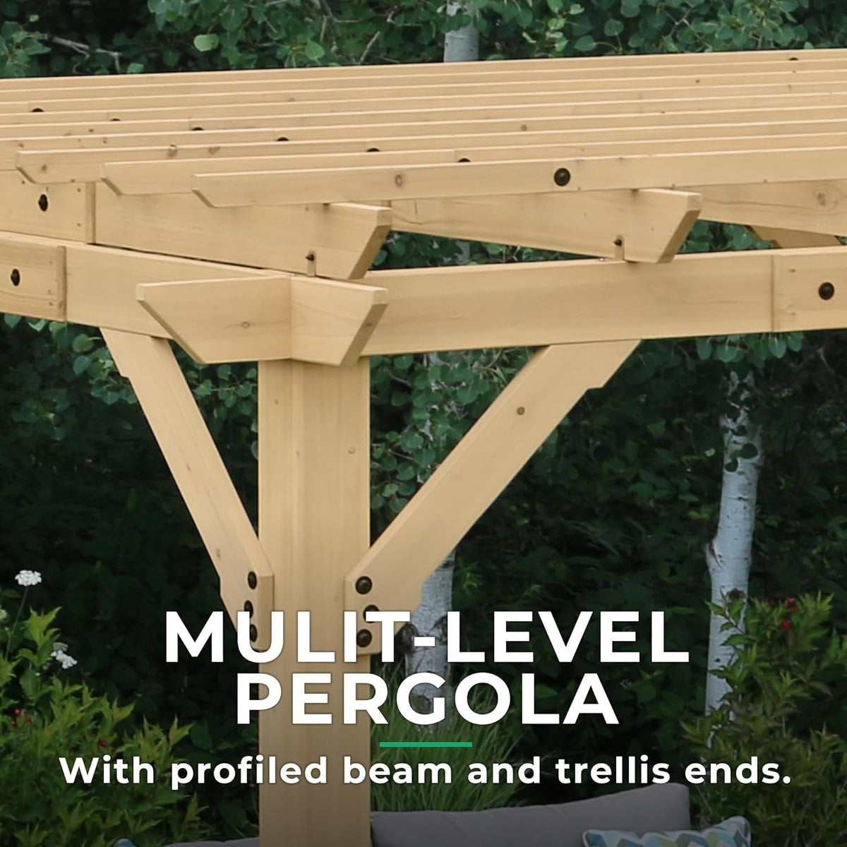 Yardistry 10 x 22 Meridian Pergola - Gazebo