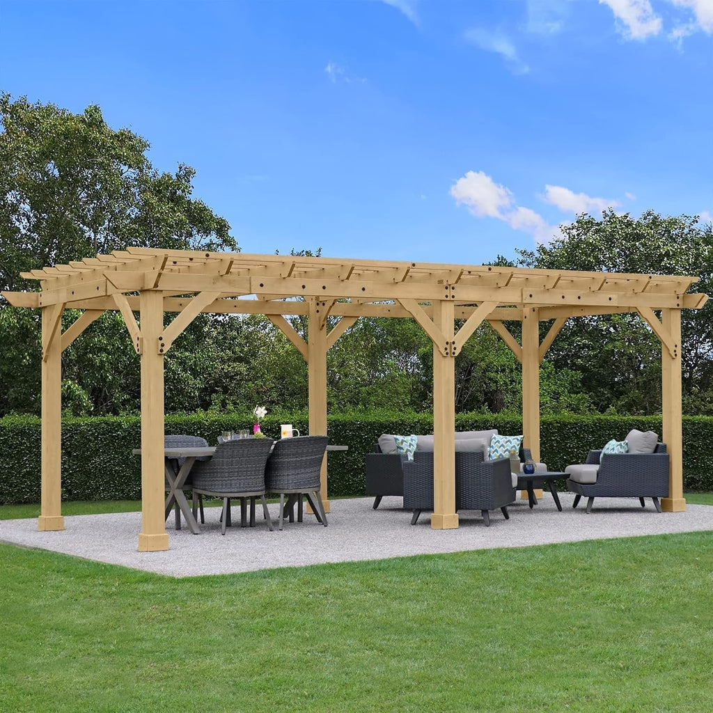 Yardistry 10 x 22 Meridian Pergola - Gazebo