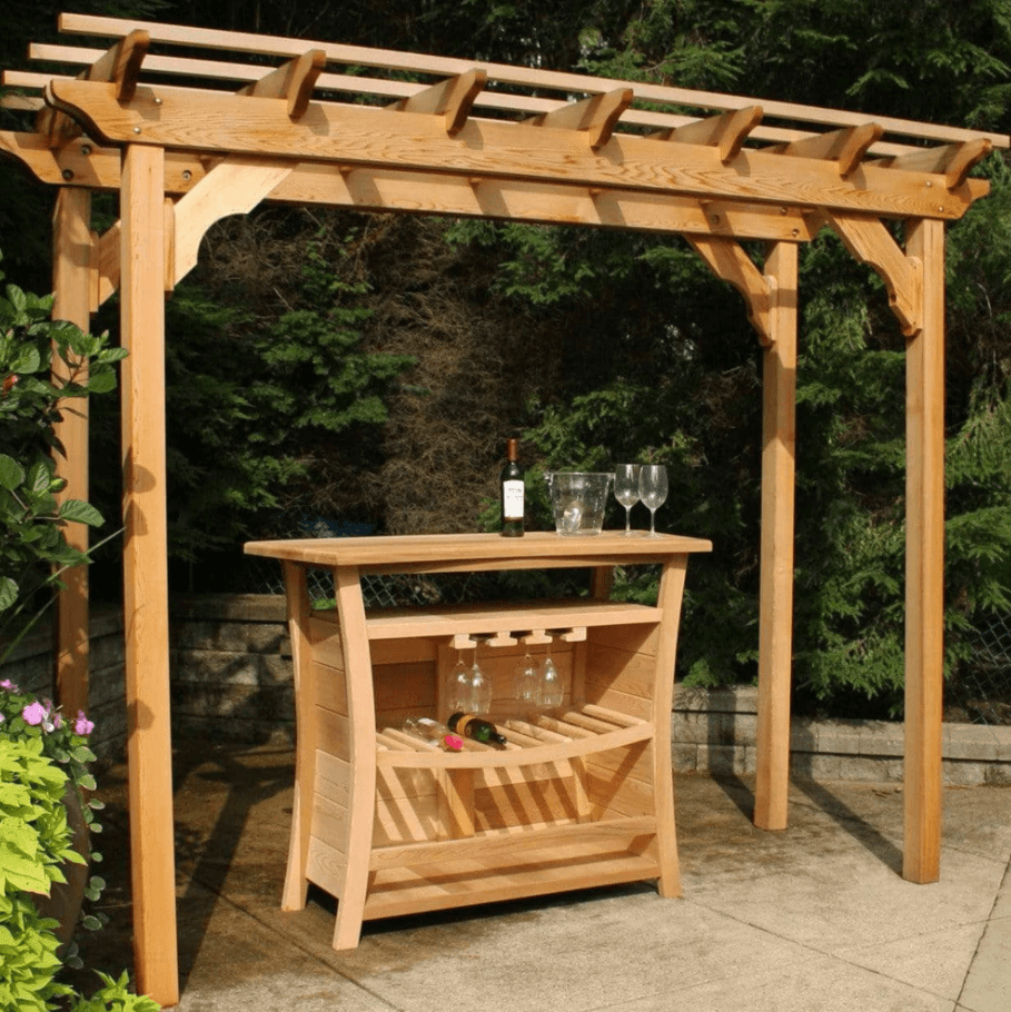 Creekvine Designs Red Cedar Monterrey Pergola - Gazebo