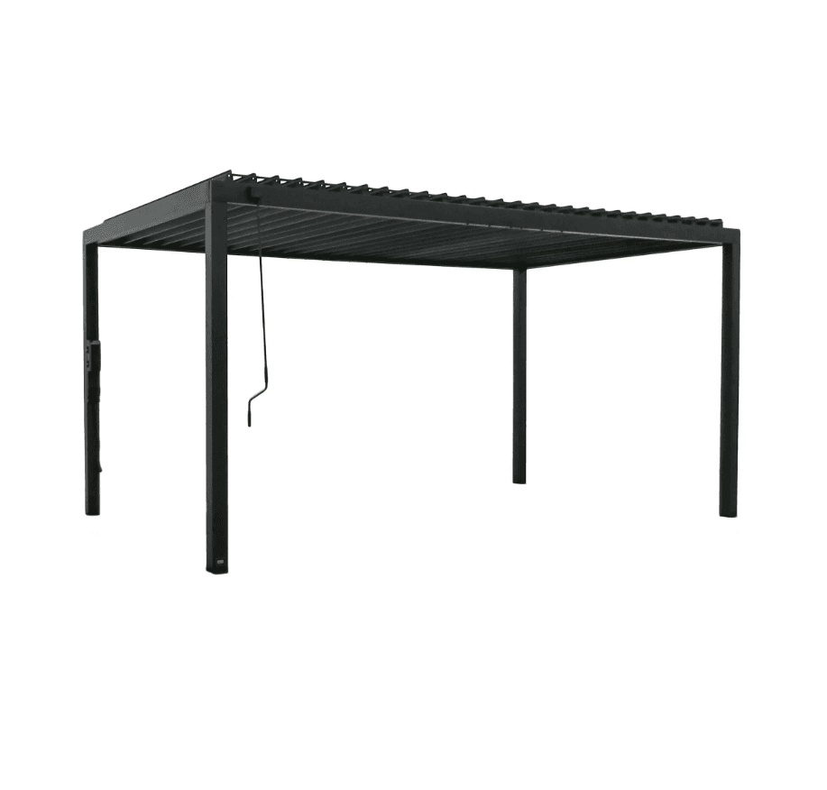 Backyard Discovery Sarasota 16 ft x 10 ft Galvanized Steel Louvered Pergola