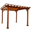 10 Ft. X 14 Ft. Traditional All Cedar Wood Outdoor Patio Pergola Shade Structure