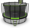 JumpFlex Hero 14 Backyard Outdoor Trampoline for Kids with Net & Ladder