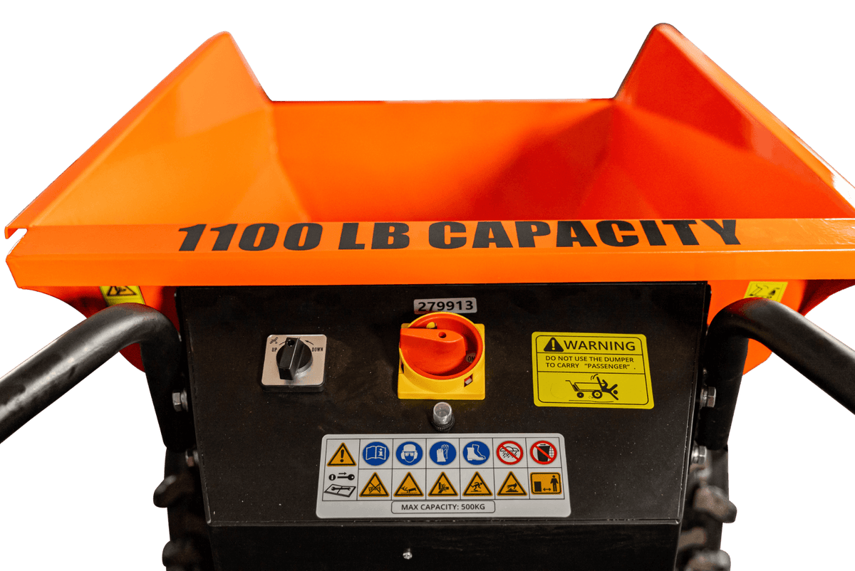 Detail K2 Big Dump 1100 Pound Electric Power Dump Cart