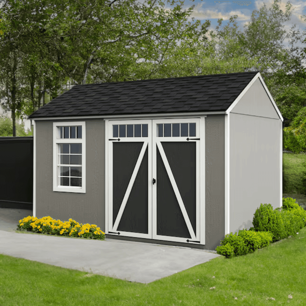 Heartland Coronado 12-ft x 8-ft Gable Style Wood Outdoor Storage Shed with Windows and Doors