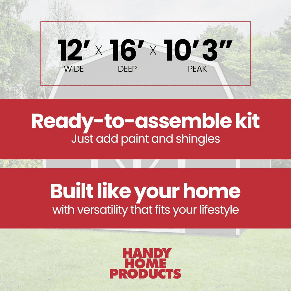 Hudson 12 ft. W x 16 ft. D Wood Storage Shed