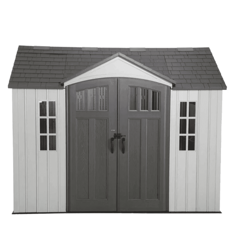 Lifetime 10 ft x 8 ft Outdoor Storage Shed, Gray