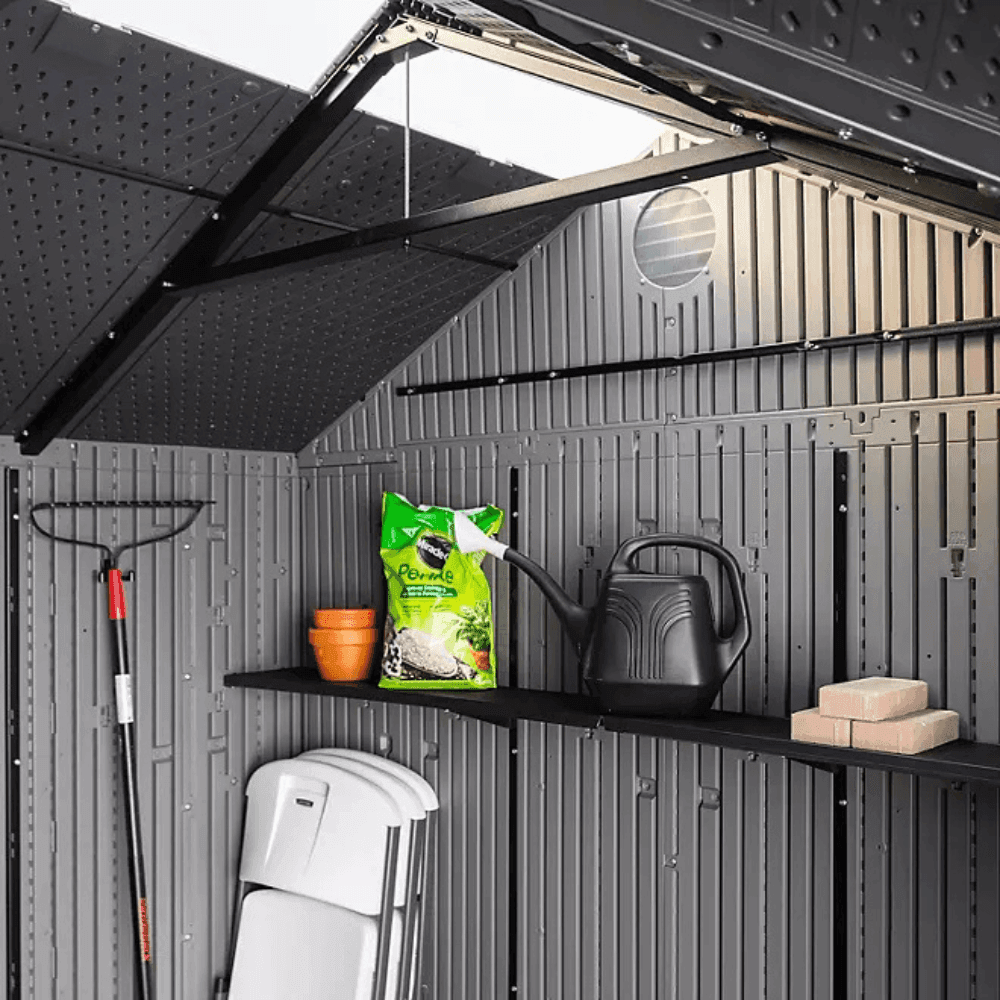 Lifetime 10 ft x 8 ft Outdoor Storage Shed, Gray