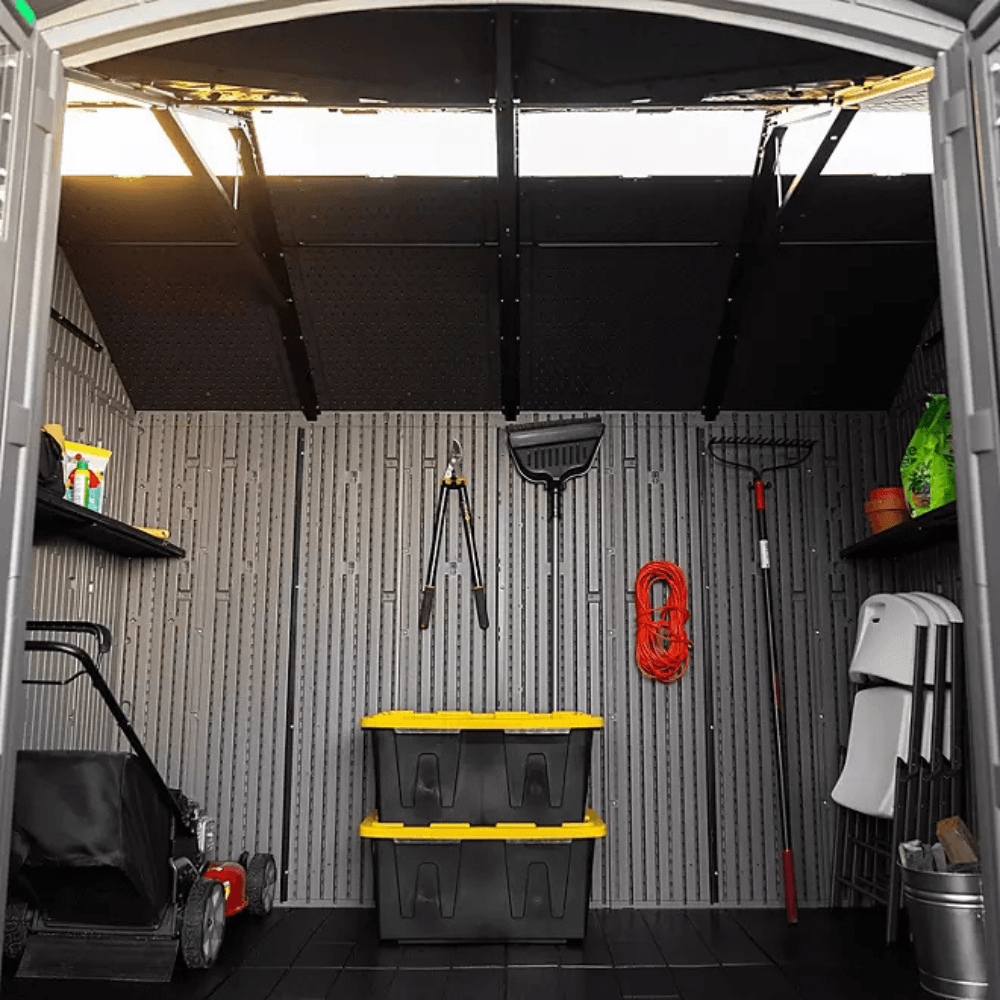 Lifetime 10 ft x 8 ft Outdoor Storage Shed, Gray