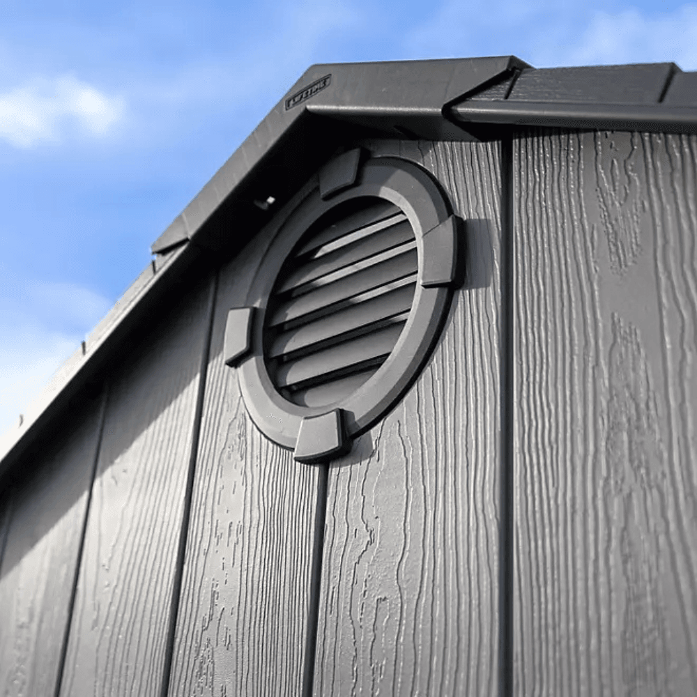 Lifetime 15 ft x 8 ft Dual Entry Outdoor Storage Shed, Gray