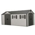 Lifetime 8 ft x 17.5 ft Outdoor Storage Shed Dual Entry, Tan