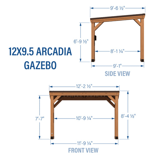 Backyard Discovery Arcadia Slope 12 ft x 9.5 ft Gazebo
