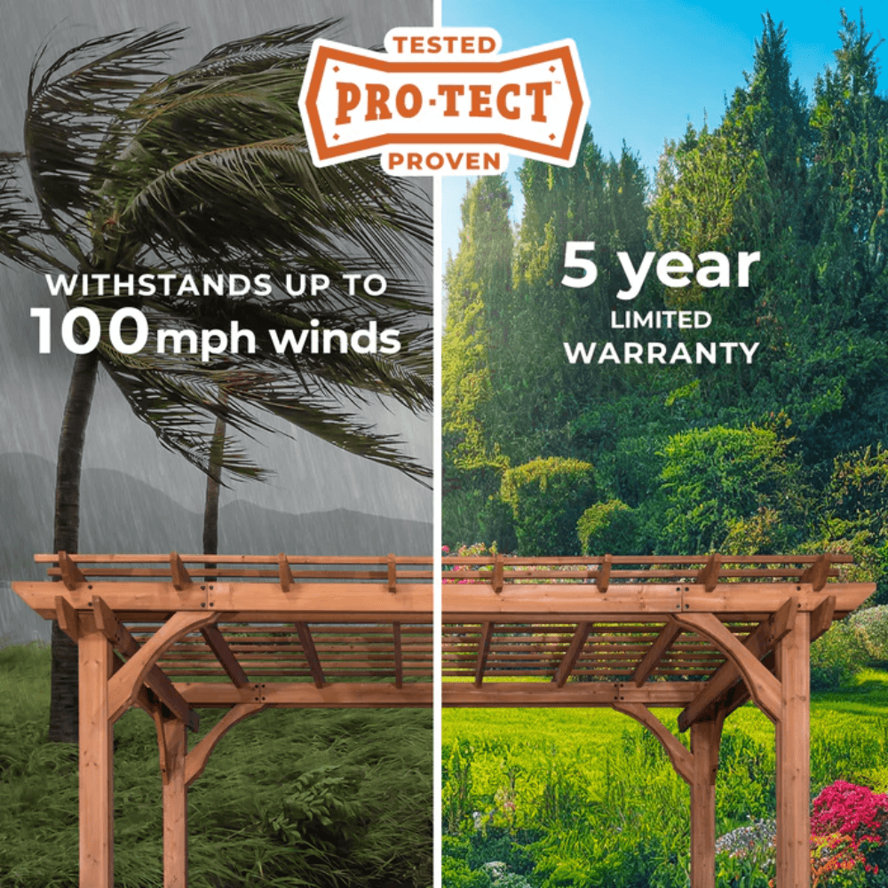 Backyard Discovery 12 ft x 10 ft Cedar Pergola - Gazebo
