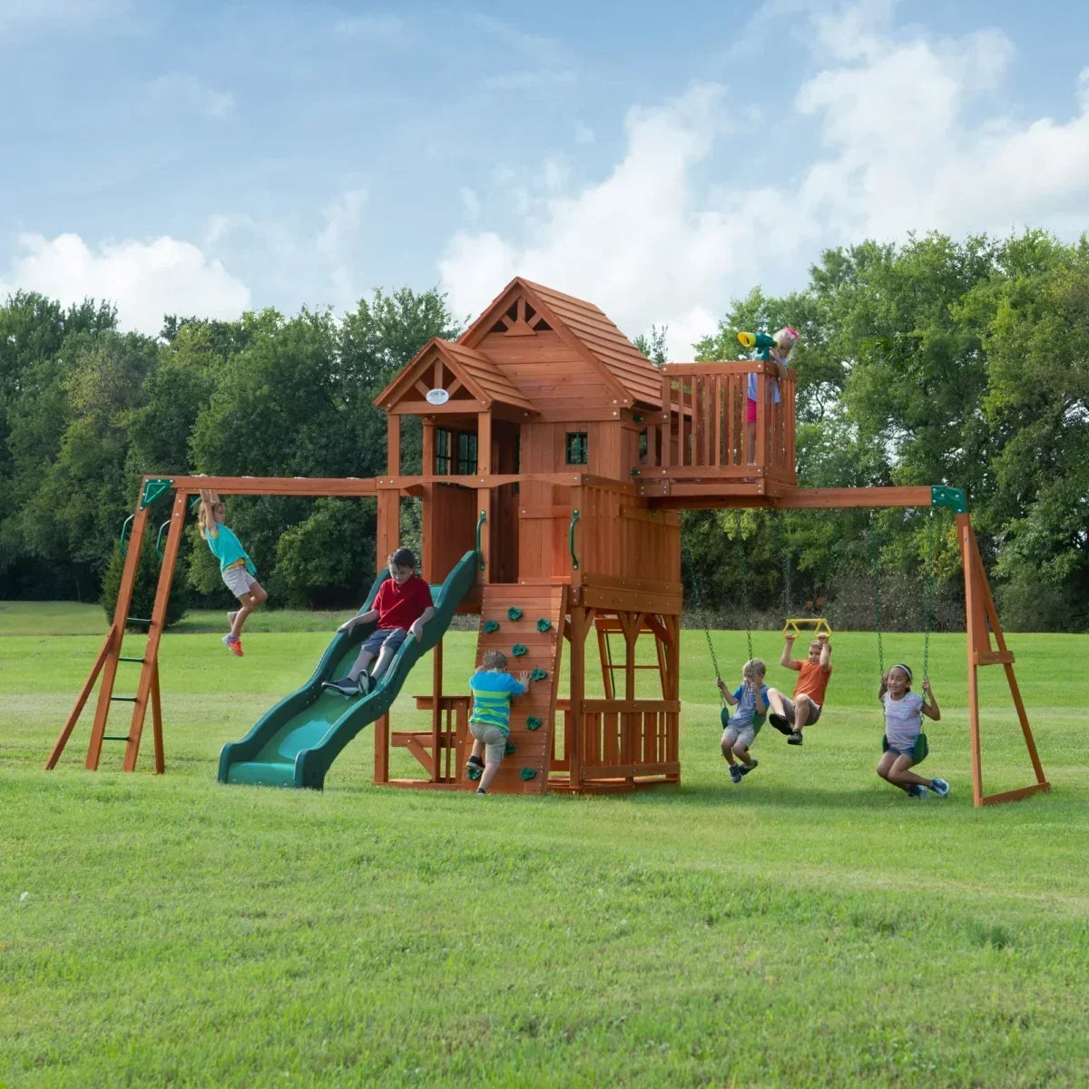 Backyard Discovery Skyfort II Swing Set - Play Equipment