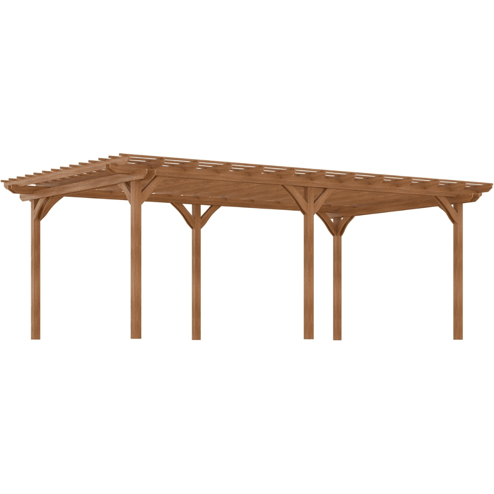 Outsunny 12 ft x 20 ft DIY Deck Outdoor Wood Pergola