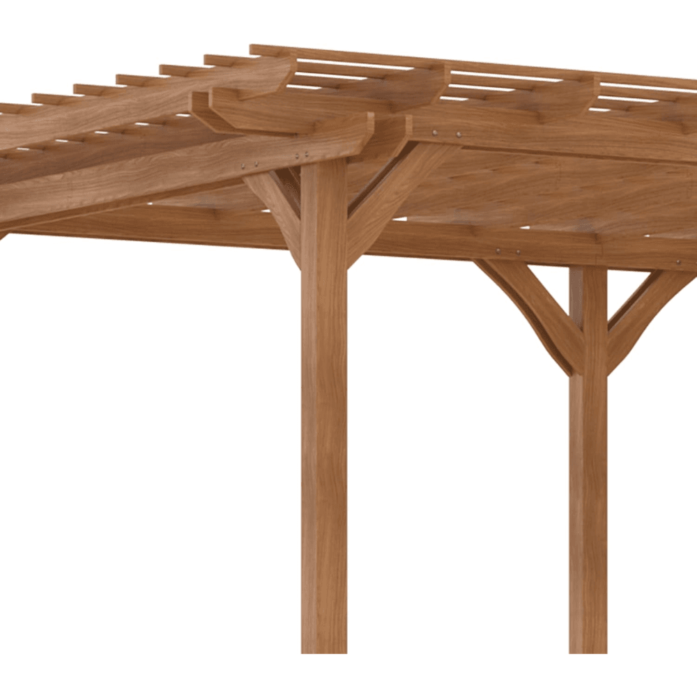 Outsunny 12 ft x 20 ft DIY Deck Outdoor Wood Pergola