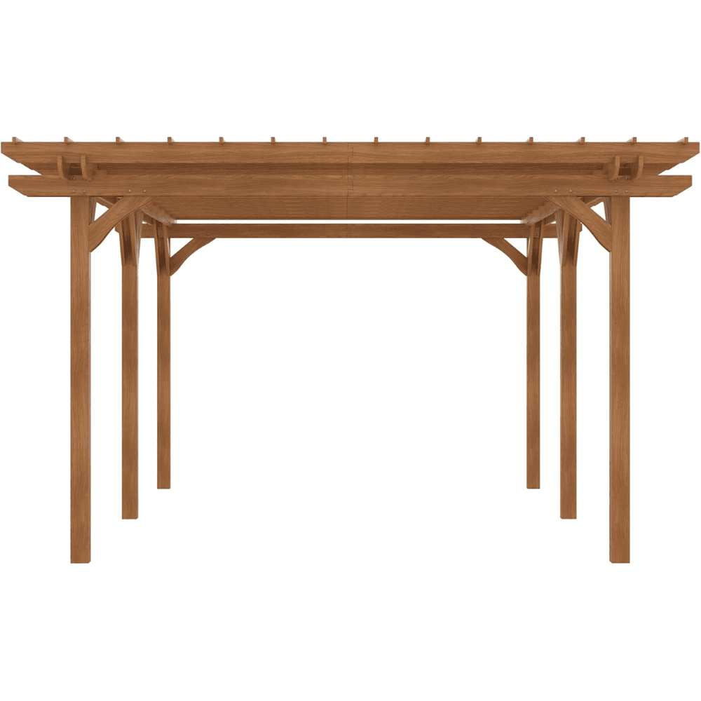 Outsunny 12 ft x 20 ft DIY Deck Outdoor Wood Pergola
