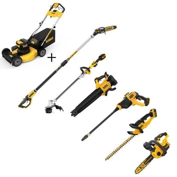 21.5 in. 20-V Li-Ion Cordless Battery Walk Behind Self Propelled Mower with Hedge,Bare Trimmer,Blower,Cleaner,Pole/Hand Saw
