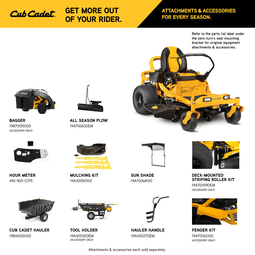 Cub Cadet Ultima ZT1 -50" 25HP V-Twin Kohler Zero Turn Mower