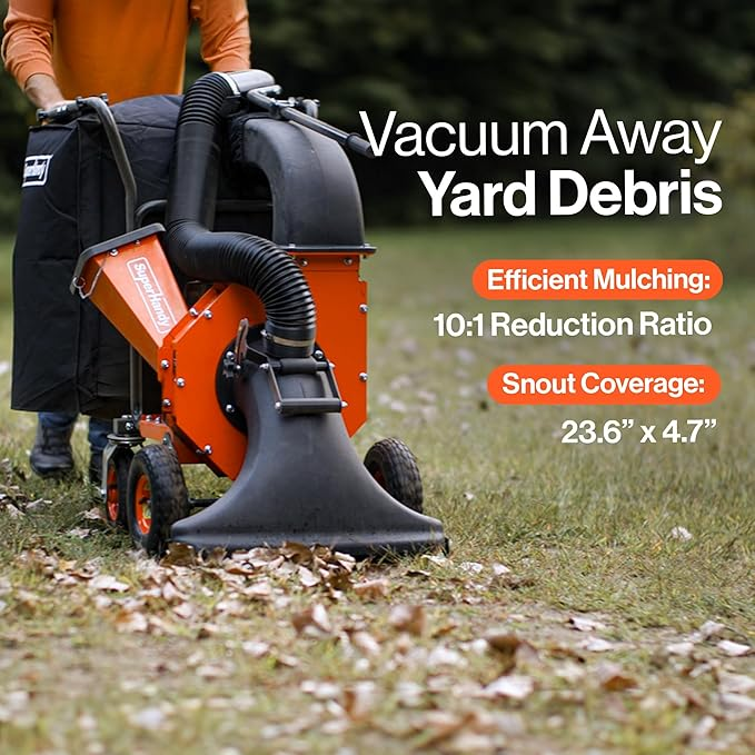 SuperHandy Leaf Vacuum & Wood Chipper - 7 HP 209cc Gas Engine